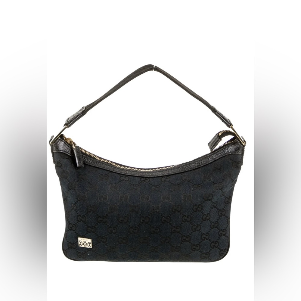 Gucci Black Monogram Shoulder Bag
